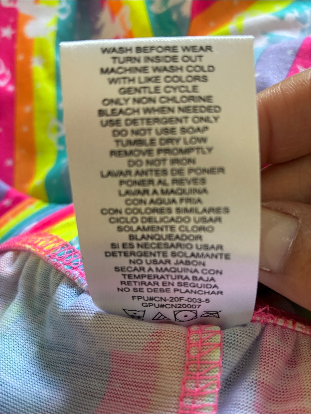 Max & Olivia Rainbow Unicorn Two Piece Sleepwear Set - Girls XL (14/16) - Picture 10 of 16